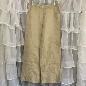 Willi Smith fully lined 100% linen wide leg pants